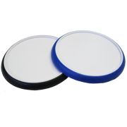 Branded plastic Non Slip Coasters with coloured rubber frame printed with logo by Total Merchandise