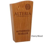 Personalised Block Awards Made from Cherry Wood in the UK by Total Merchandise