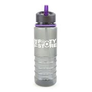 Corporate printed Resaca Water Bottles in black/purple from Total Merchandise