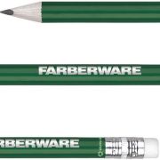 Close-up of UK Branded Recycled Paper Pencils in Green from Total Merchandise