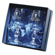 Personalised Traditional Crystal Goblet Sets with Satin Lined Gift Boxes from Total Merchandise