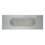 Your logo will be visible through the window of this promotional USB box.