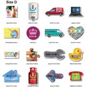 Size D Shaped Flexible Fridge Magnets Printed with Your Logo from Total Merchandise