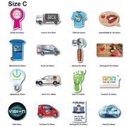Size C Shaped Flexible Fridge Magnets Printed with Your Full Colour Design from Total Merchandise