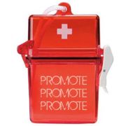 First Aid Storage Kit in Transparent Red