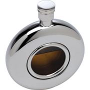 Custom Engraved Round Window Flask in Stainless Steel from Total Merchandise