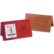 Deep Red & Tan Coloured Belluno PU Desk Easel Calendars from Total Merchandise