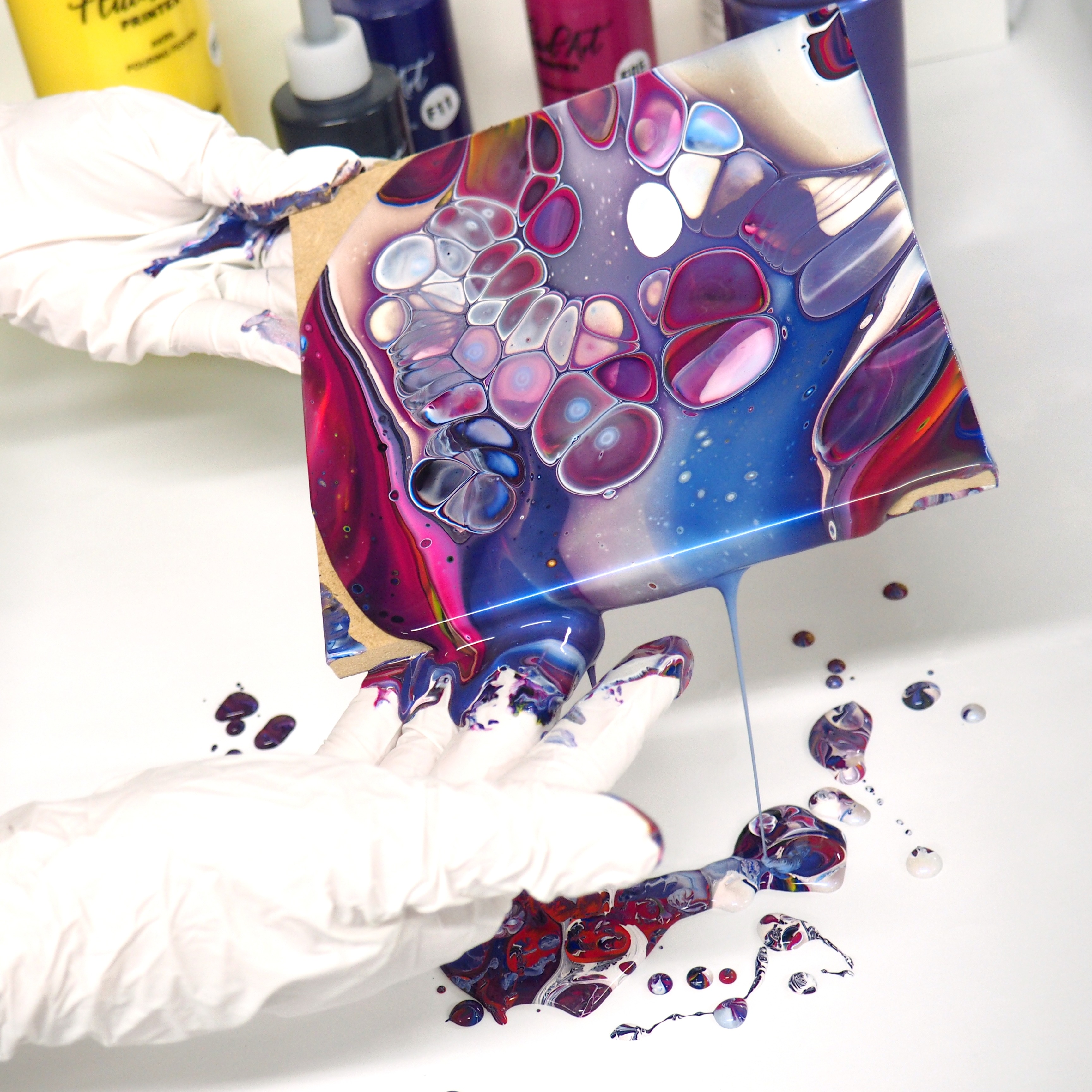 Printex fluid art in action