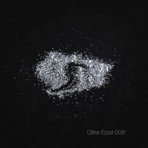 Glitter (csillámpor) ezüst 008' 200 mikronos szemcseméret Glitter / Polyester Glitter / Csillámpor