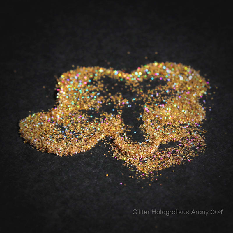 Csillámpor holografikus arany színű (glitter) 100 micron