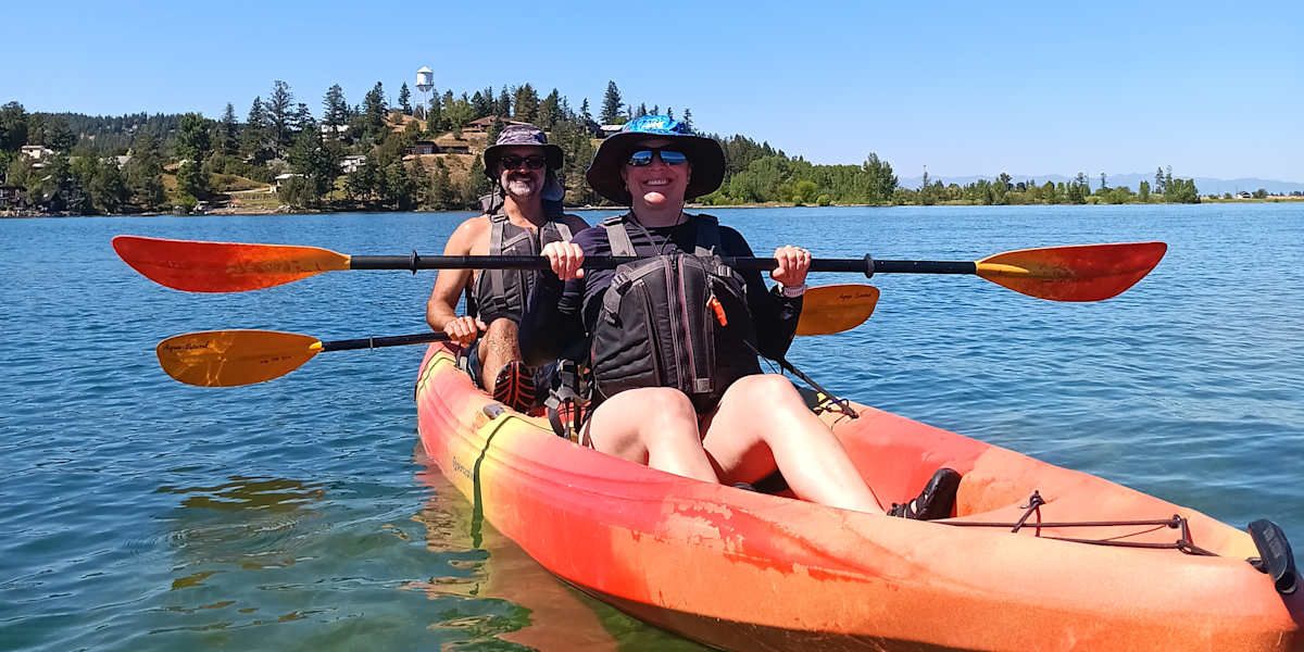 Kayaking on Flathead Lake, night on your own