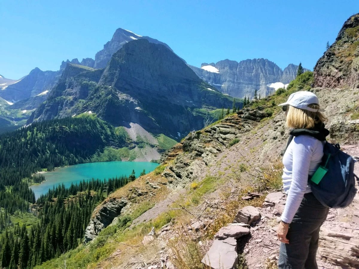 Hike Grinnell Lake, night on your own