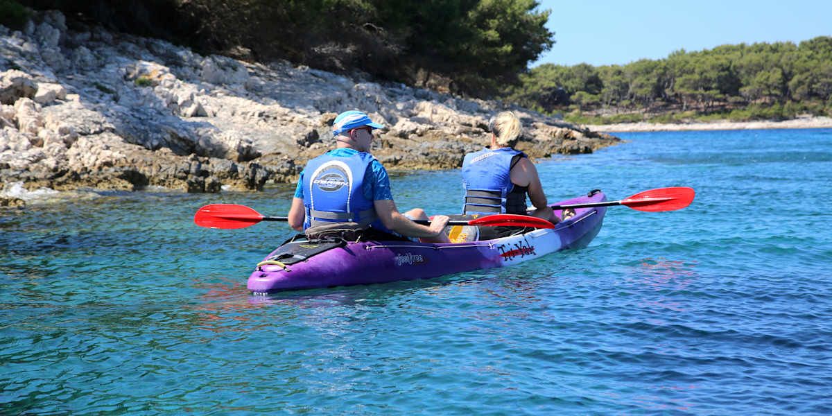 Sea kayak the peaceful Pakleni Otoci Islands