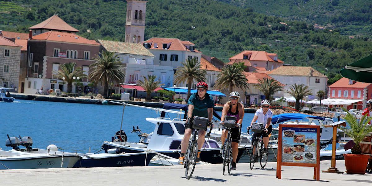 Ferry to Hvar Island, cycle Jelsa and Vrboska