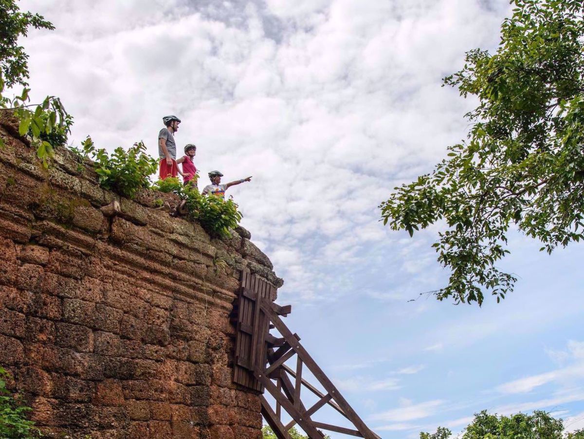 Angkor Wat Add On Bike Tour Top of Angkor Thom Wall