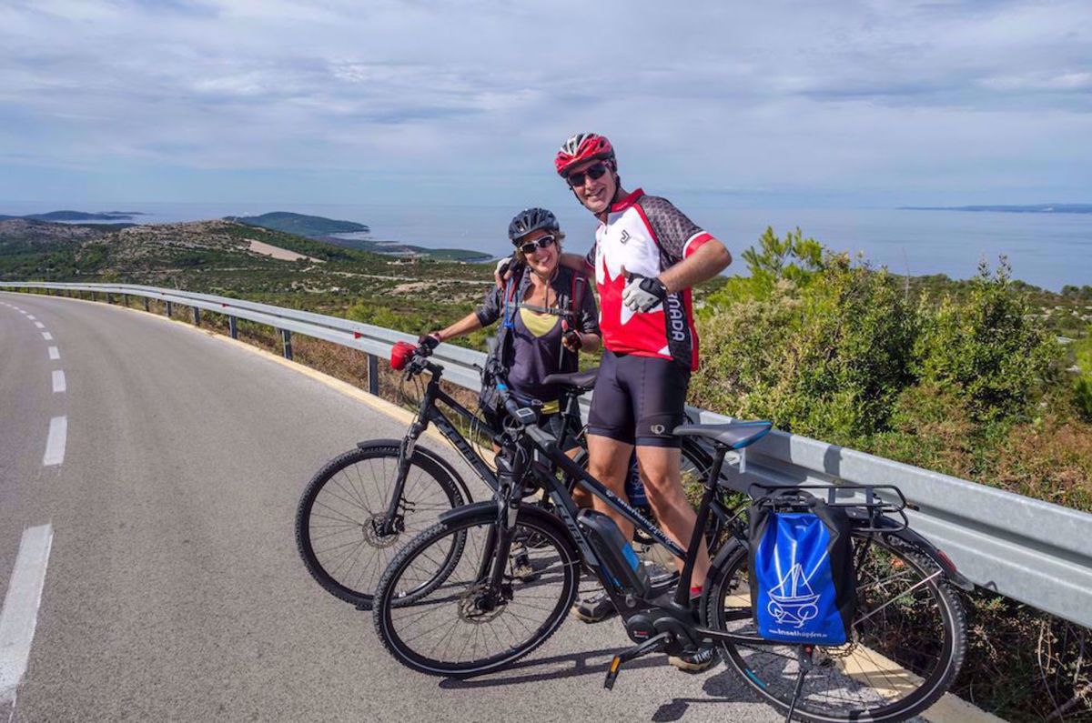 E-bike Cruise Croatia Cyclists on the road