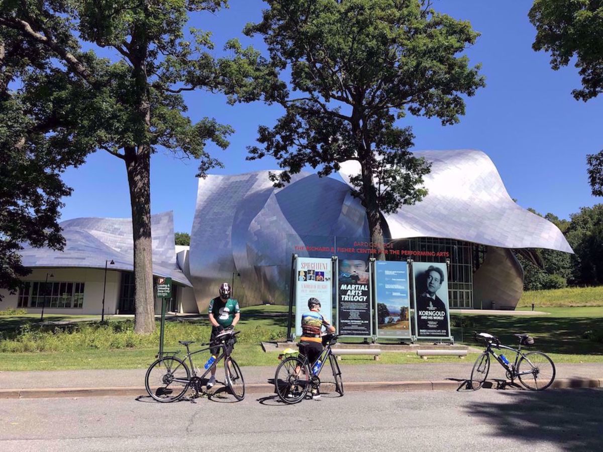 Empire State Trail Bike Tour Fisher Hall at Bard