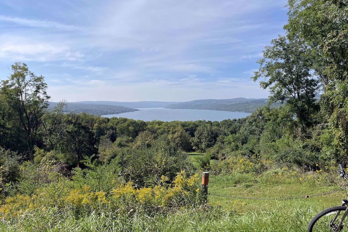 Finger Lakes Getaway Bike Tour View of Kueka Lake