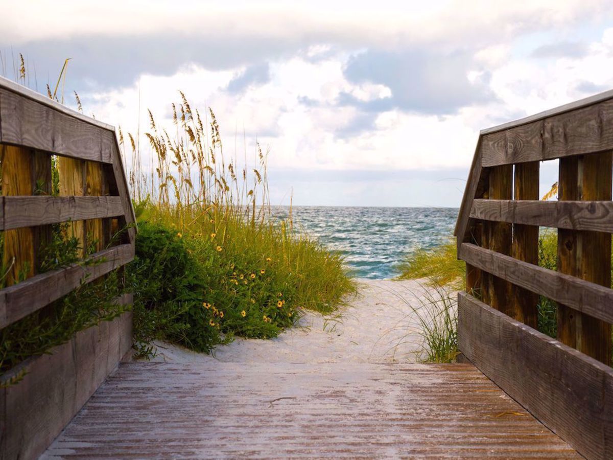 Florida's Legacy Trail Getaway Bike Tour Beach Along the Gulf