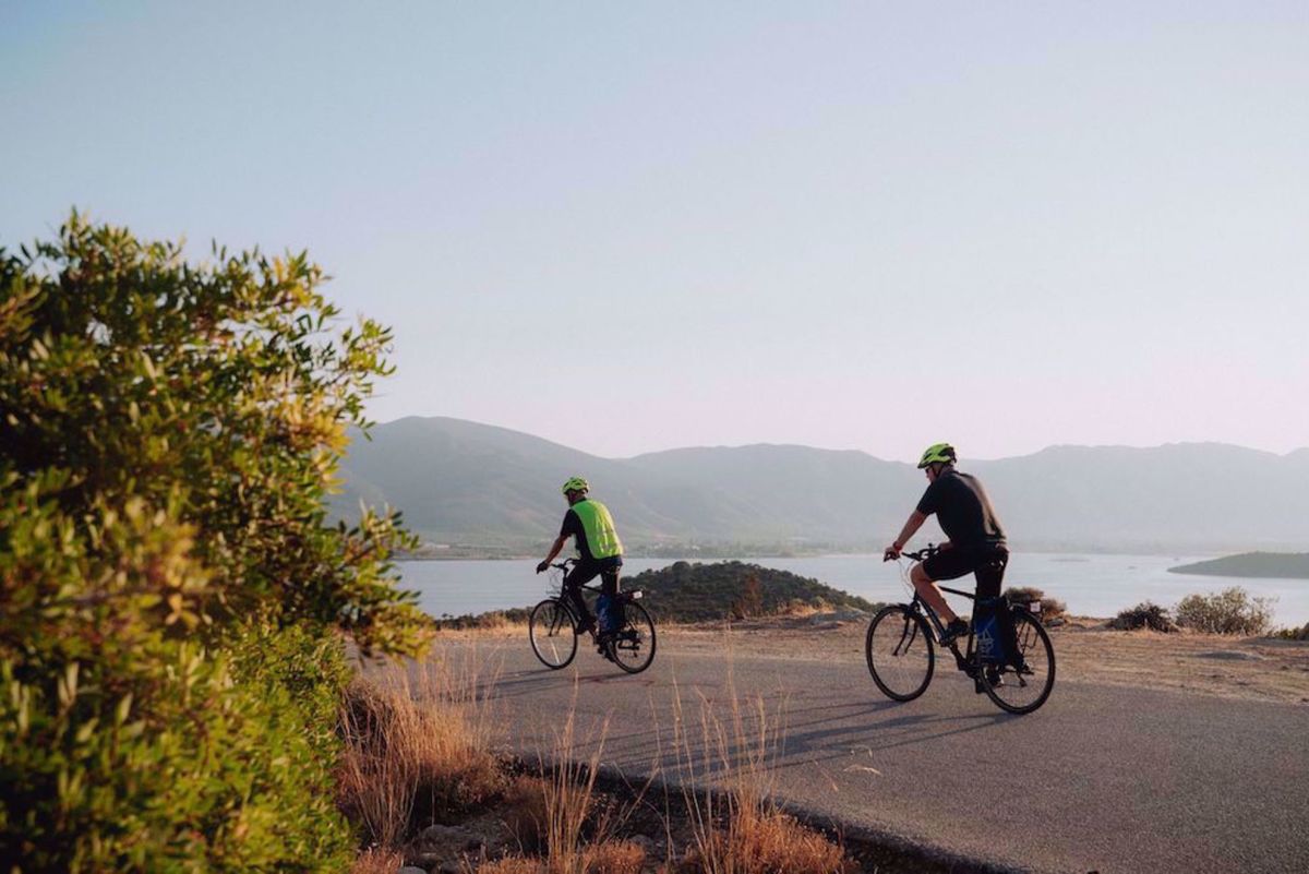 E-bike and Cruise Greek Isles Bike Tour biking