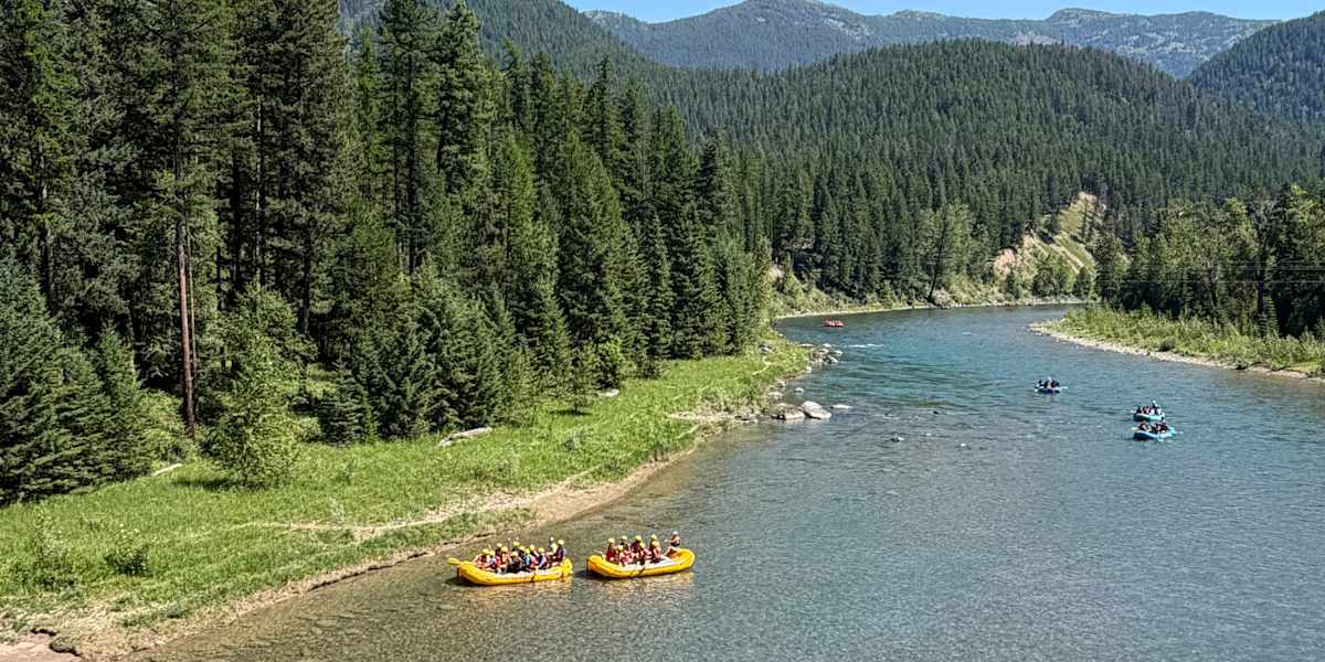 Cedar Creek Lodge loop, Whitefish Lake and Flathead River rafting