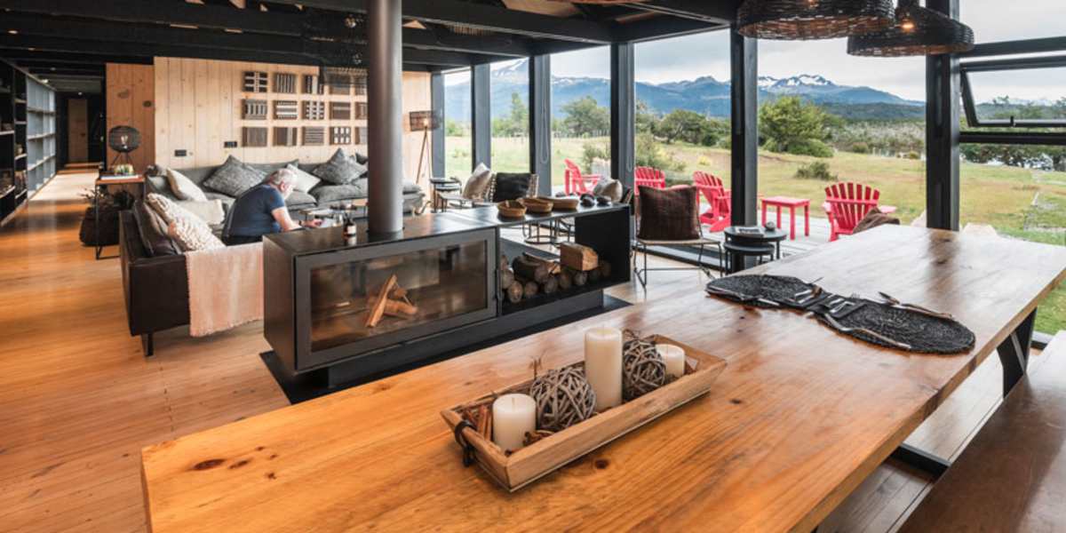 Explore Azul Lagoon, Torres del Paine National Park, arrive at Kau Rio Serrano Mountain Lodge