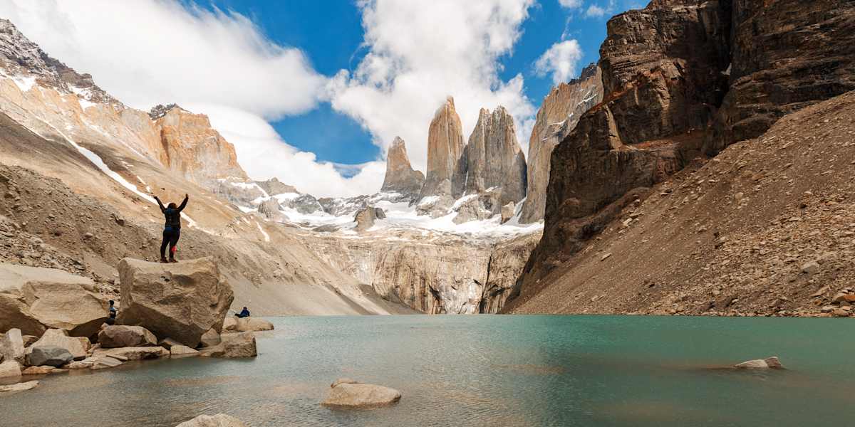 Begin hiking the famous W Trek, Torres del Paine National Park