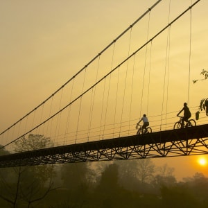 River Kwai Soft Adventure & Elefanten Erlebnis ab Bangkok: activities: Bicycle at the Sundown