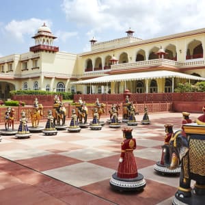 Jai Mahal Palace in Jaipur:  Chessboard