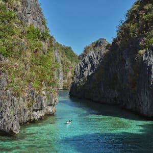El Nido Resorts Miniloc Island in Palawan:  Kayaking at the Big Lagoon