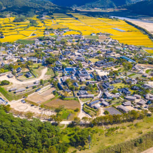 Vielfältiges Südkorea ab Seoul: Aerial View of Hahoe Village