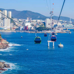 Höhepunkte Südkoreas ab Seoul: Cable car in Songdo beach