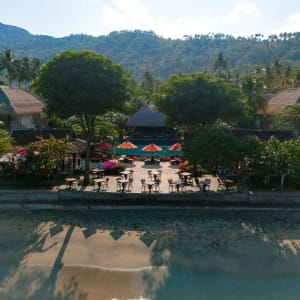Sudamala Resort, Senggigi, Lombok:  Aerial view