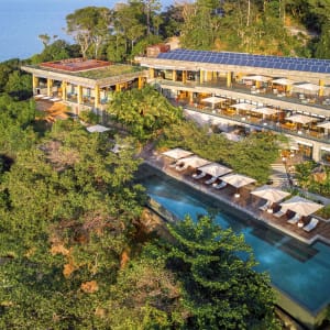 Six Senses Krabey Island in Koh Krabey:  Aerial view of the Khmer House