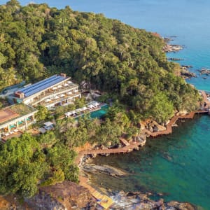 Six Senses Krabey Island in Koh Krabey:  Aerial view of the Khmer House 