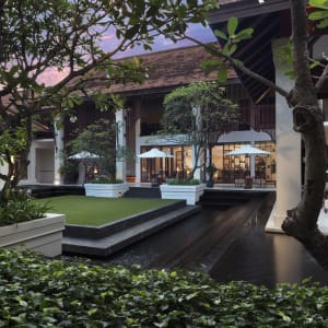 Anantara Angkor Resort in Siem Reap:  Coutyard Evening