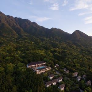 Sankara Hotel & Spa in Yakushima:  Hotel aerial view