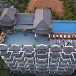 Yadanarpon Dynasty in Mandalay:  Hotel from Bird`s eye view