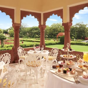 Jai Mahal Palace in Jaipur:  Baradari High Tea