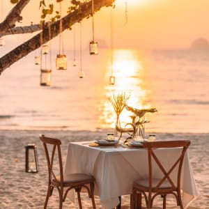 The Tubkaak Krabi Boutique Resort:  Dinner on the beach