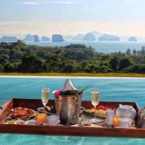 9 Hornbills Tented Camp in Ko Yao:  Floating Breakfast