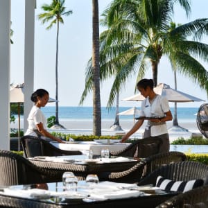 The Sanchaya in Bintan:  The Dining Room | Outside