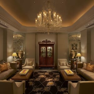 The Leela Palace in Udaipur:  Lobby lounge