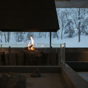 Zaborin in Niseko:  Open fire place