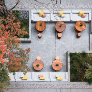 Six Senses Kyoto:  Outside terrace in autumn