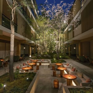 Six Senses Kyoto:  Outside Terrace in spring