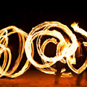 Goa by night: Fire Artist Goa