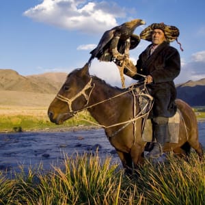 Leserreise SonntagZeitung und Berner Zeitung - Faszination Seidenstrasse de Tachkent: Hunter with an eagle