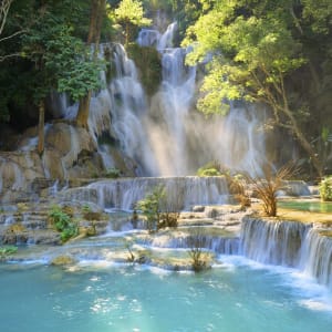 Au fil du Mékong cap à Chiang Mai de Luang Prabang: Kuang Si waterfall