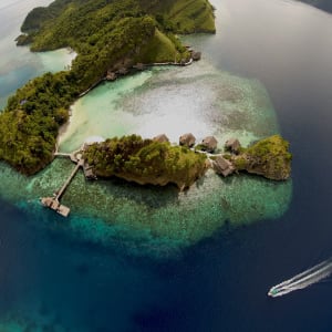 Misool Eco Resort in Sorong:  Aerial View